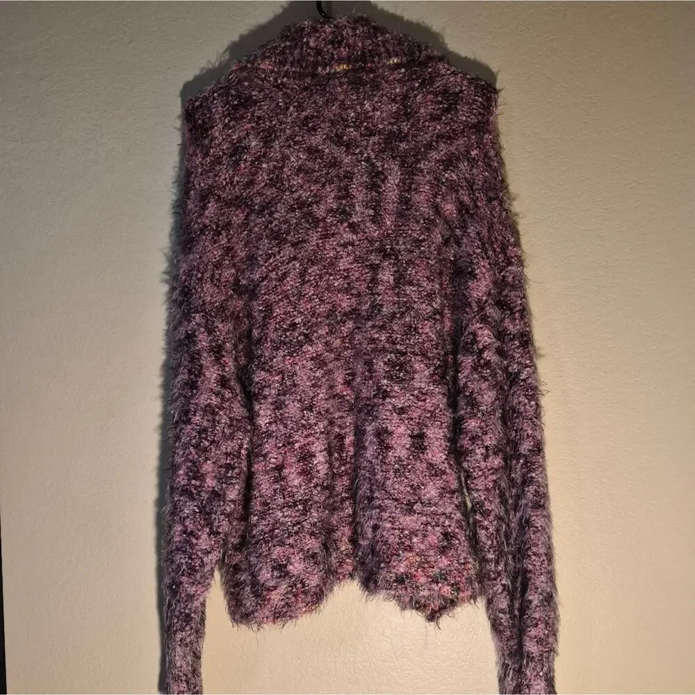 NWOT Free People Stella Collar Sweater In Shocking Pink